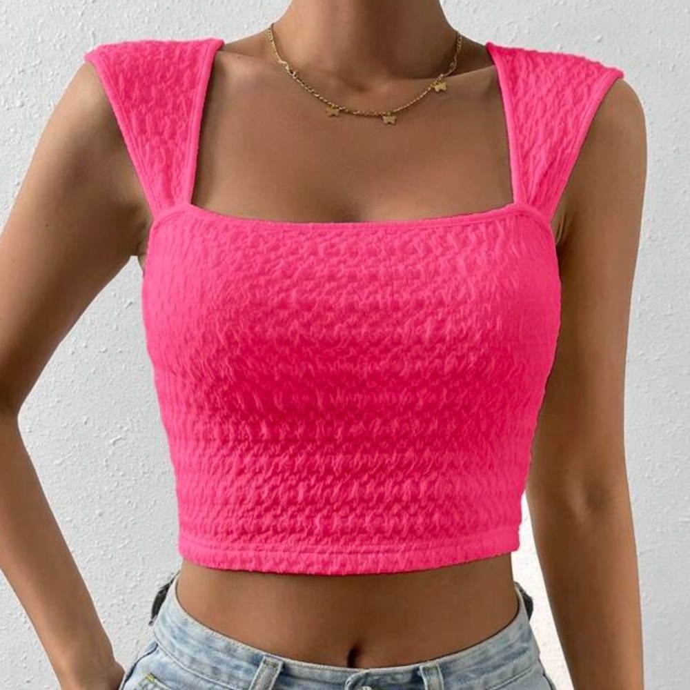 Women's Pink Sleeveless Top